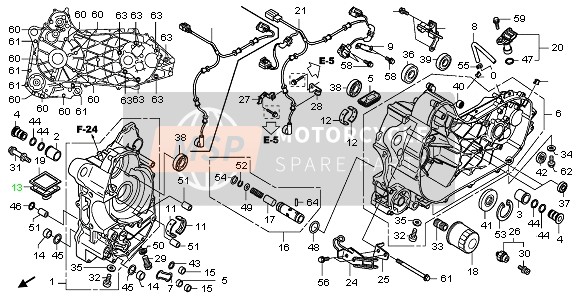 Honda NSS250A 2009 Caja Del Cigüeñal para un 2009 Honda NSS250A